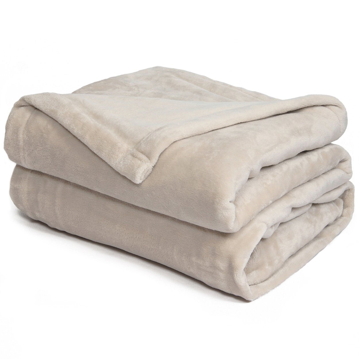Oversized Plush Semi-Fitted Bed Blanket - California King Size, Soft Sand Shell Color | Ultra Cozy & Breathable for Year-Round Comfort | Perfect for Master Bedrooms, Guest Rooms & Cozy Movie Nights