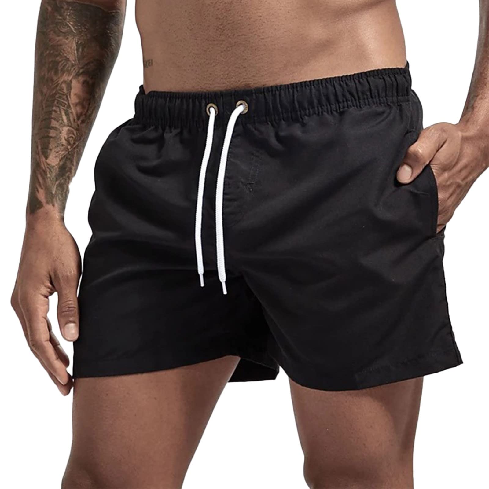 **Men's Baggy Jean Shorts - Candy-Colored Casual Lace-Up Denim Shorts for Summer | Beach, Streetwear & Outdoor Fashion**