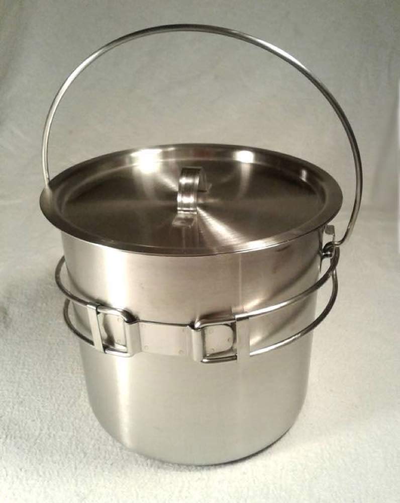 52/68 Oz Stainless Steel Camping Pot with Lid - Lightweight Cooking Kettle for Backpacking, Hiking & Outdoor Adventures - Perfect for Boiling Water, Cooking Meals & Survival Gear