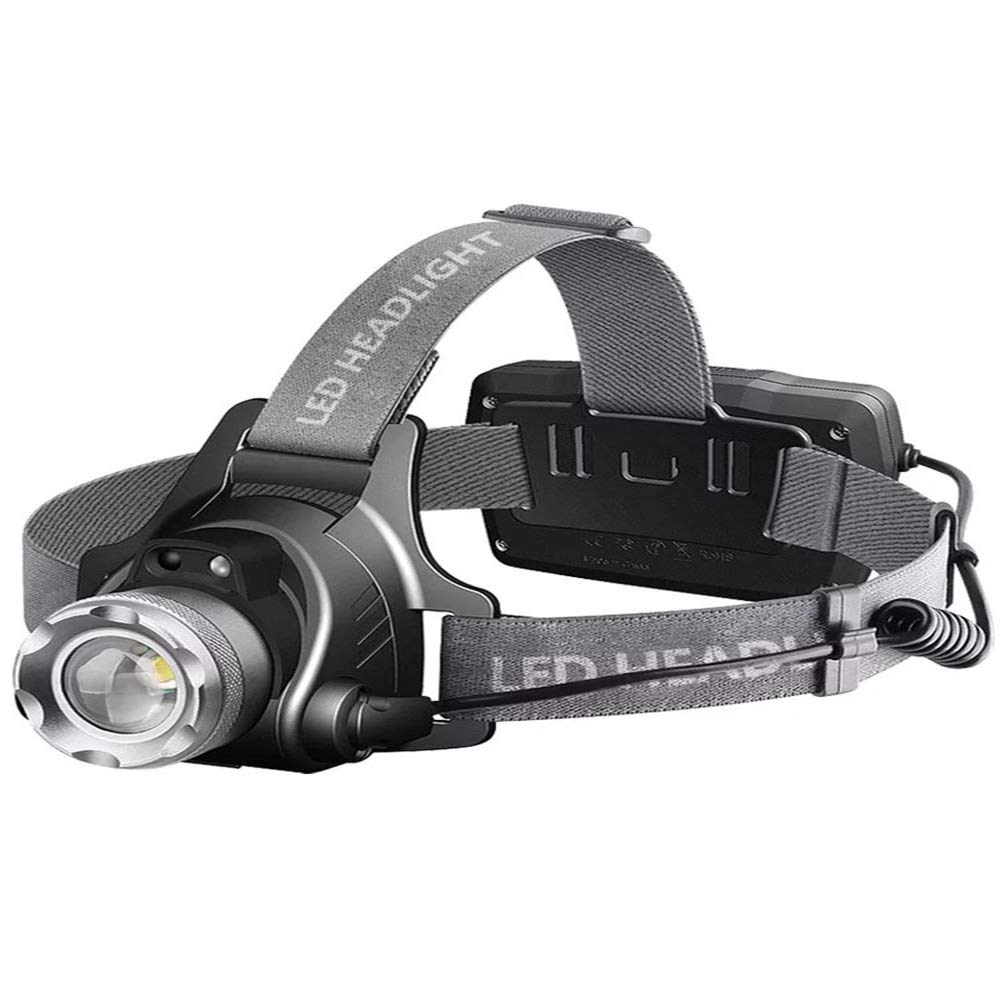 Super Bright N/H LED Headlamp - 3 Modes Zoomable Headlight Flashlight for Running, Hiking, Camping, Fishing & Hunting | Perfect for Outdoor Adventures & Night Activities (Black)