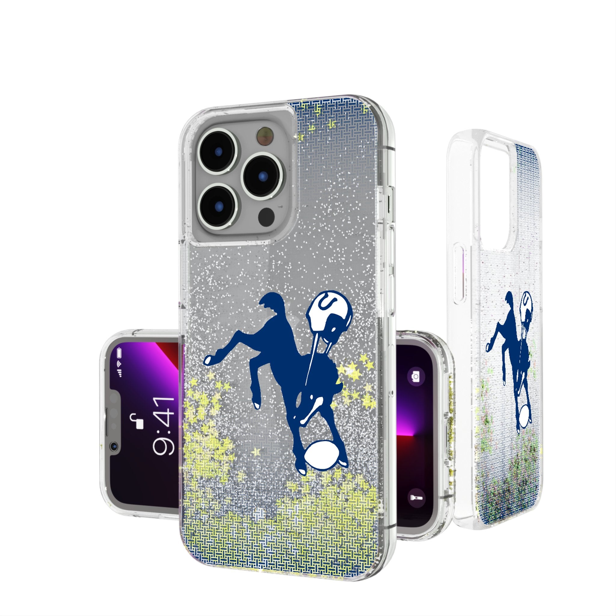 Vintage Baltimore Colts 1946 Historic Collection Glitter Linen Phone Case - Perfect for NFL Fans & Retro Sports Enthusiasts