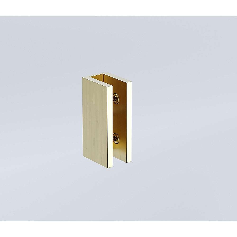 Premium 120x100cm Frameless Corner Shower Screen with Gold Brackets & Stainless Steel Hinges - Square Double Pull Handle for Modern Bathroom Design - Perfect for Luxurious Spa-Like Shower Experience