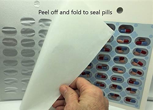 31-Day Monthly Cold Seal Pill Blister Pack - 96 Cards & 96 Blisters | Organize & Protect Medications | Perfect for Pharmacies, Nursing Homes & Home Use
