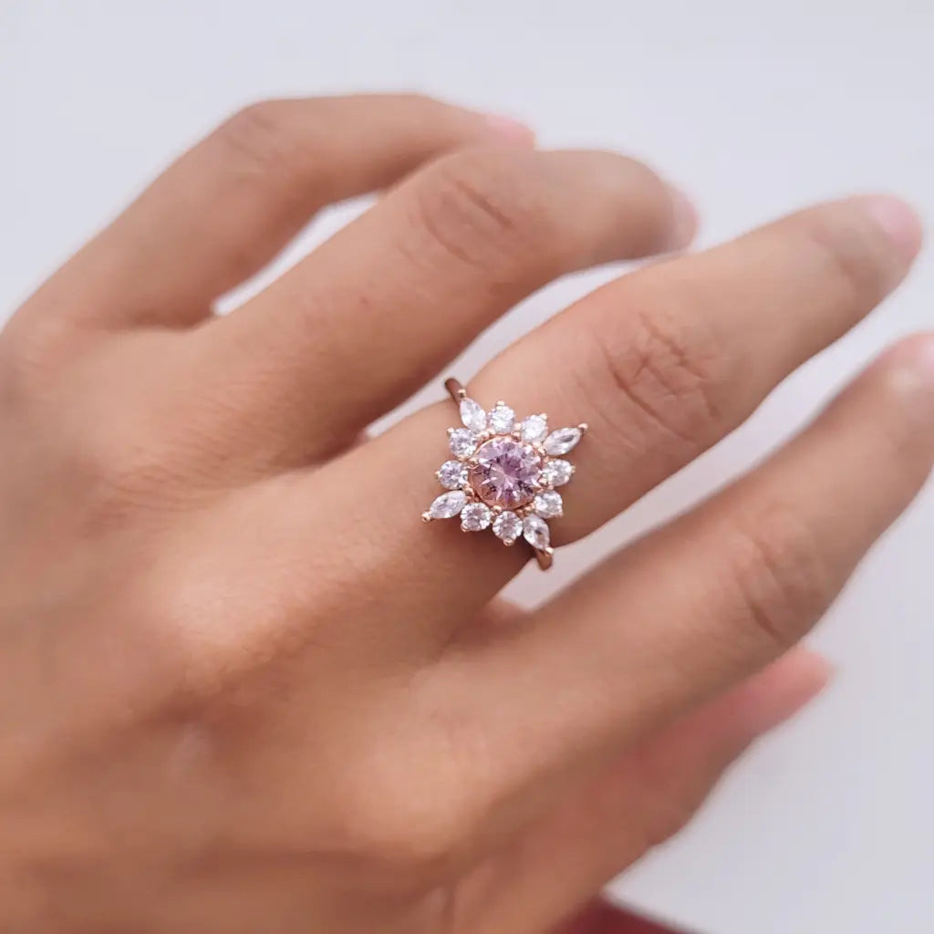 Anna Ring Blush - Elegant Rose Gold Plated Fashion Ring for Women | Perfect for Date Night, Parties & Everyday Wear