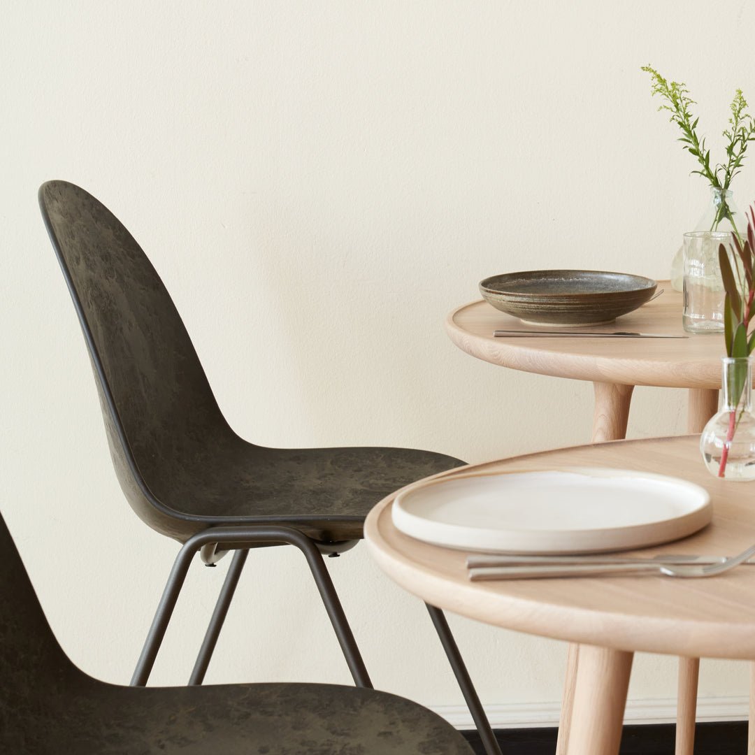 Eternity Side Chair by Mater - Modern Dining Chair for Kitchen, Living Room & Office - Sustainable Wooden Accent Chair with Ergonomic Design