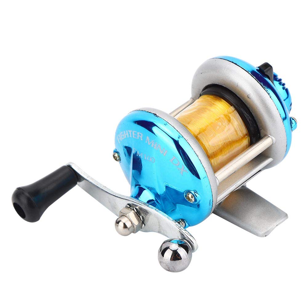 Premium ABS Drum-Type Fishing Reel - Lightweight Freshwater & Ice Fishing Gear with Smooth Drag System (Blue) | Ideal for Trout, Bass, and Walleye Fishing in Lakes and Rivers