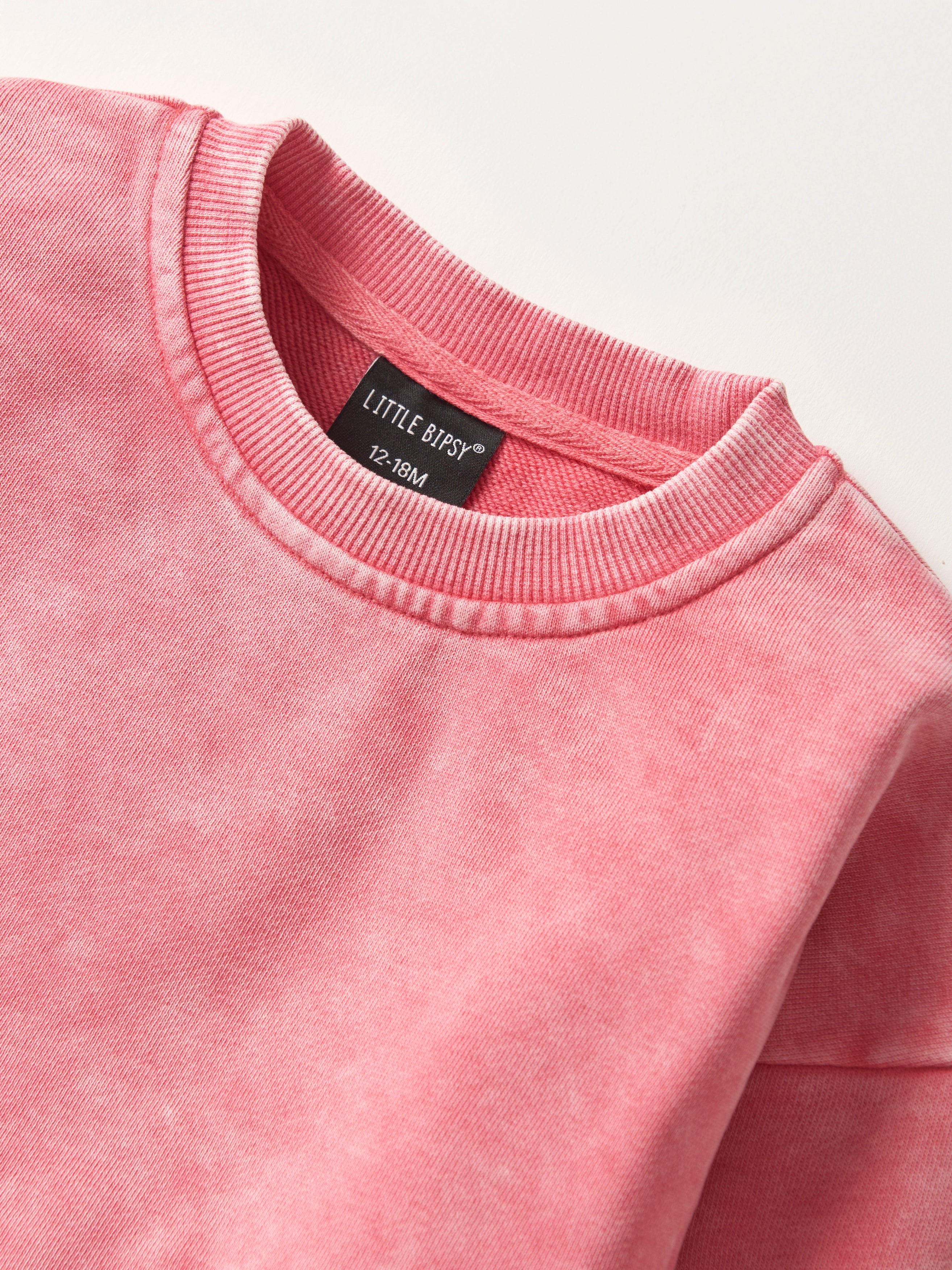 Washed Crewneck Sweatshirt - Electric Pink | Soft & Comfortable Pullover for Women & Men | Perfect for Casual Wear, Gym, and Lounge