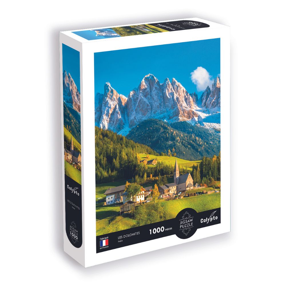 1000-Piece Calypto Jigsaw Puzzle - Stunning Dolomite Mountains Landscape of Italy | Perfect for Family Game Night, Stress Relief & Home Decor