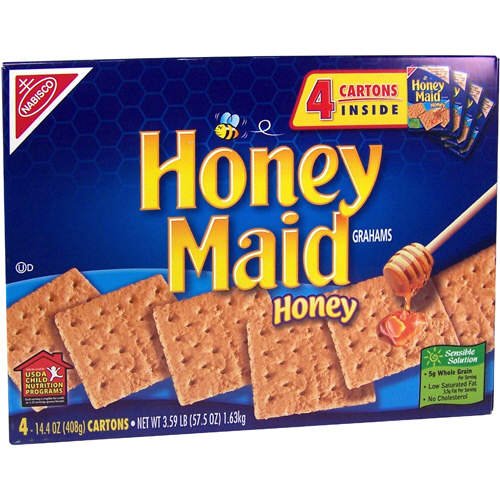 Nabisco Honey Maid Graham Crackers - 4 Pack (14.4 oz Each) - Perfect for Snacking, S'mores & Dessert Recipes