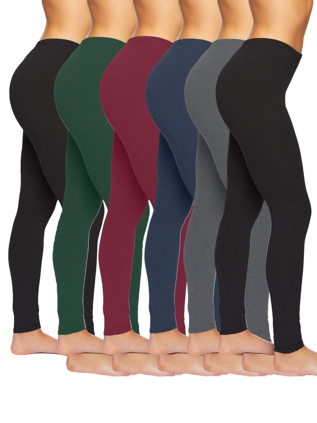 Felina Velvety Super Soft Lightweight Leggings 2-Pack for Women - High Waisted Yoga Pants, Workout Clothes, Lounge & Running - Perfect for Gym, Yoga, Pilates & Everyday Wear