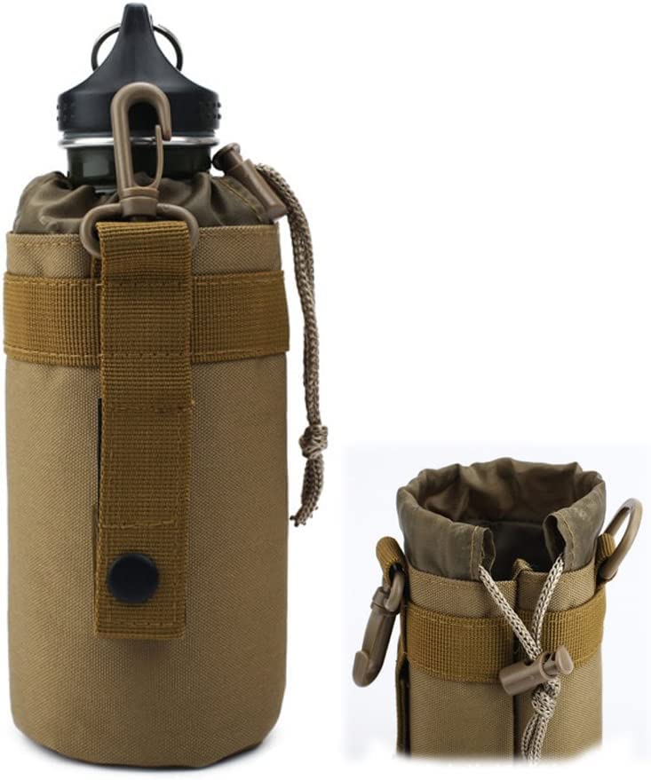 TEGOOL Tactical Water Bottle Sleeve Bag - Army Green Holder Pouch for Outdoor Hiking, Camping, and Military Use
