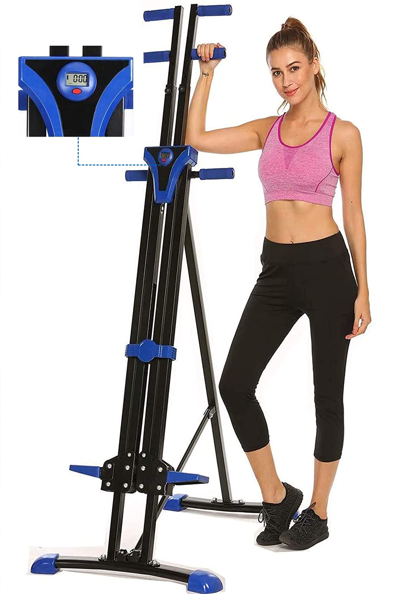 Upgraded Folding Vertical Climber Exercise Machine - 5-Level Resistance Stair Stepper for Full Body Workout, 350LB Capacity Home Gym Equipment | Perfect for Cardio, Weight Loss & Strength Training at Home