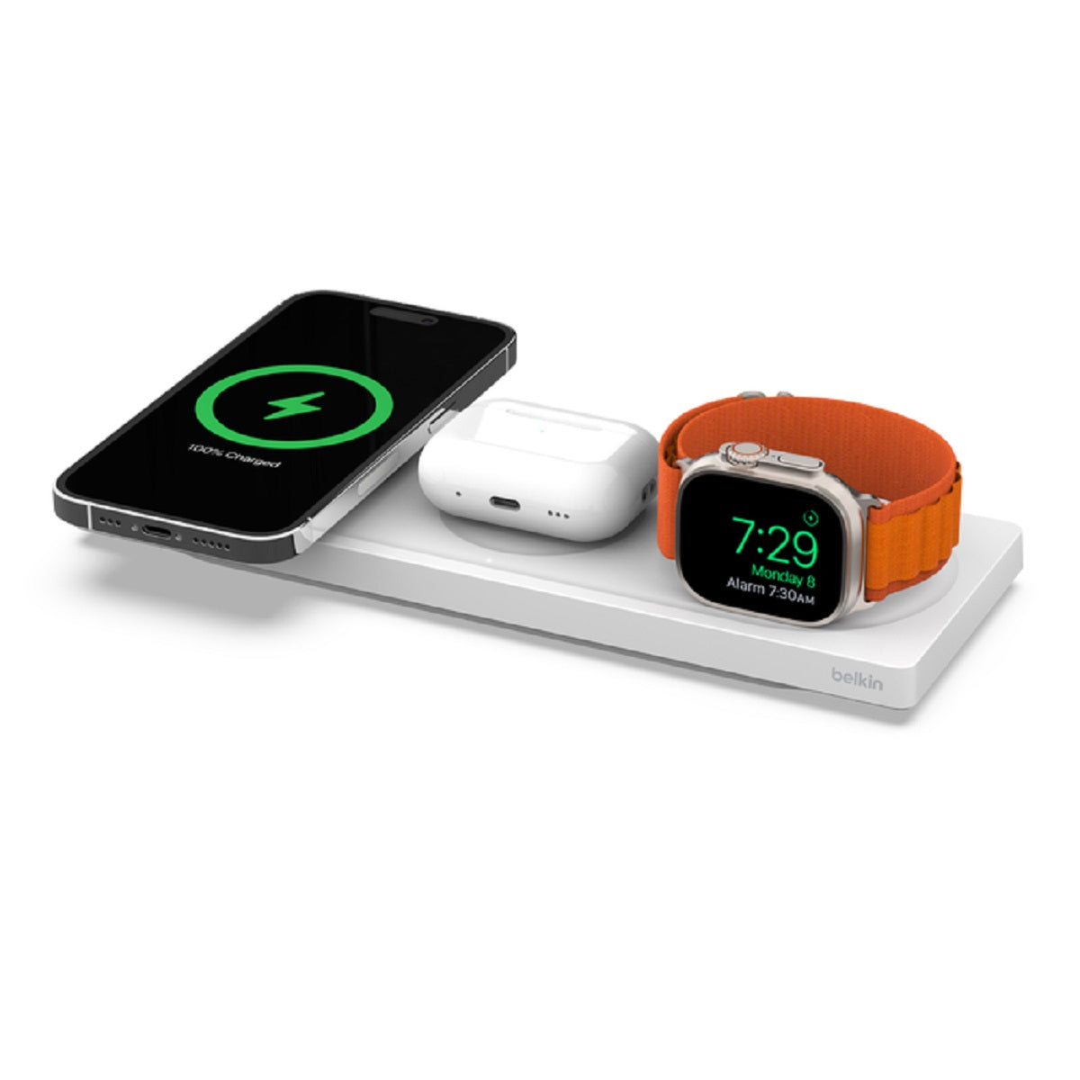 Belkin Boost↑Charge™ Pro 3-in-1 Wireless Charging Pad with MagSafe - Fast Charging Stand for iPhone, Apple Watch & AirPods - Perfect for Home, Office & Nightstand Use