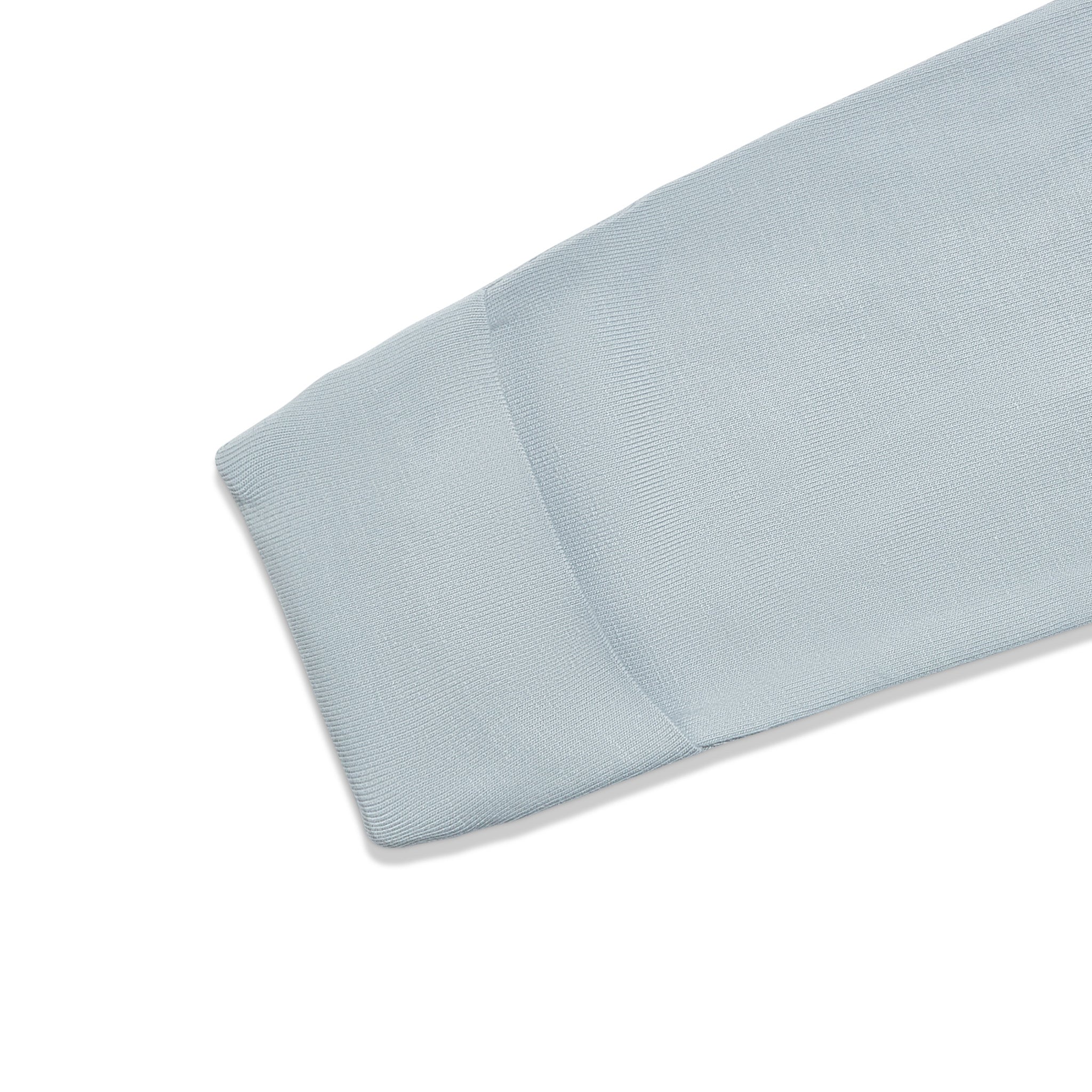 Organic Long Sleeve Zippered Onesie for Babies - Soft Pearl Blue Cotton Romper - Perfect for Playtime, Naptime & Photo Shoots