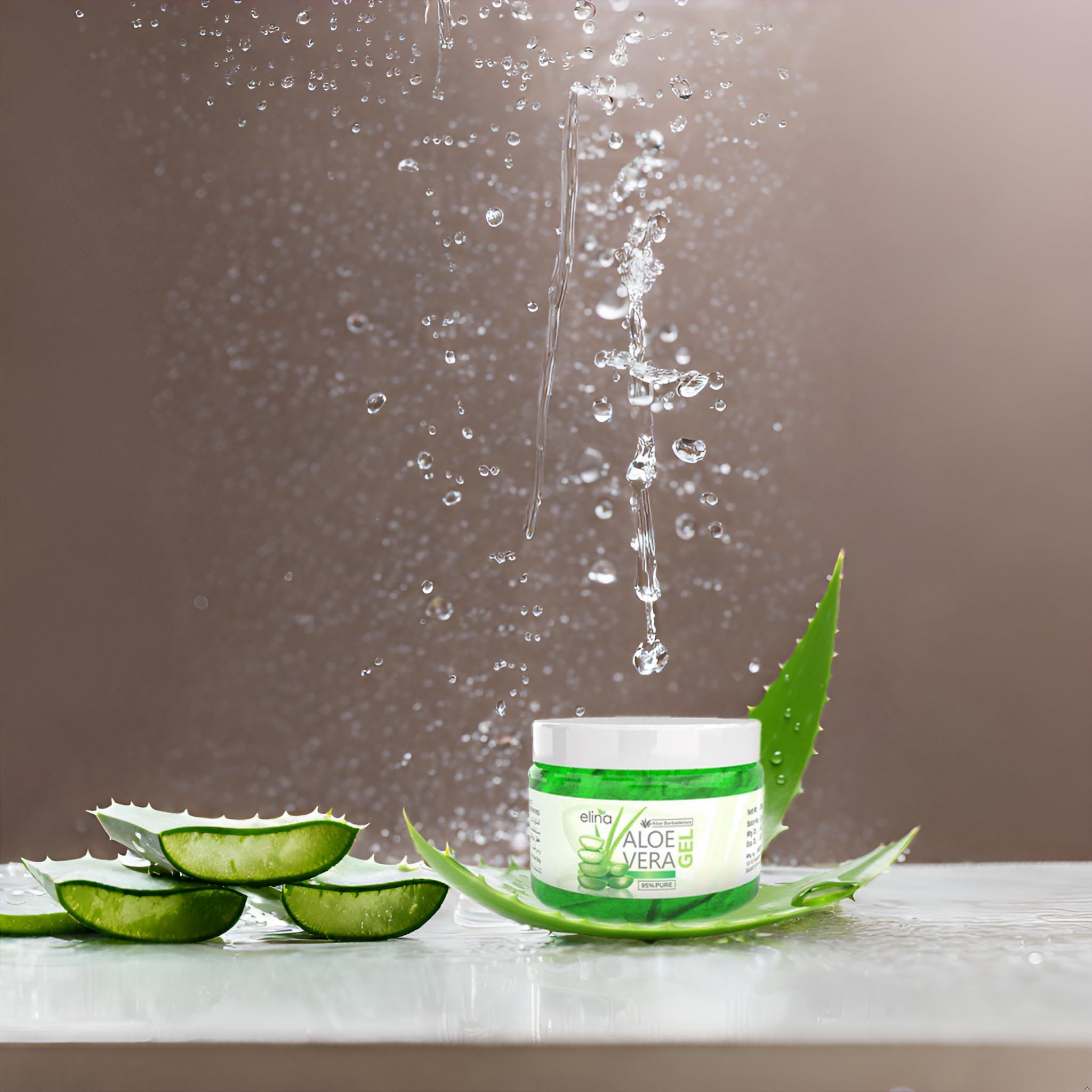 Elina Green Cucumber Pure Aloe Vera Gel - 500gm Natural Face & Hair Care for Acne Scars, Glowing Skin | Non-Toxic Multipurpose Gel for Hydration, Sunburn Relief & Daily Skincare Routine
