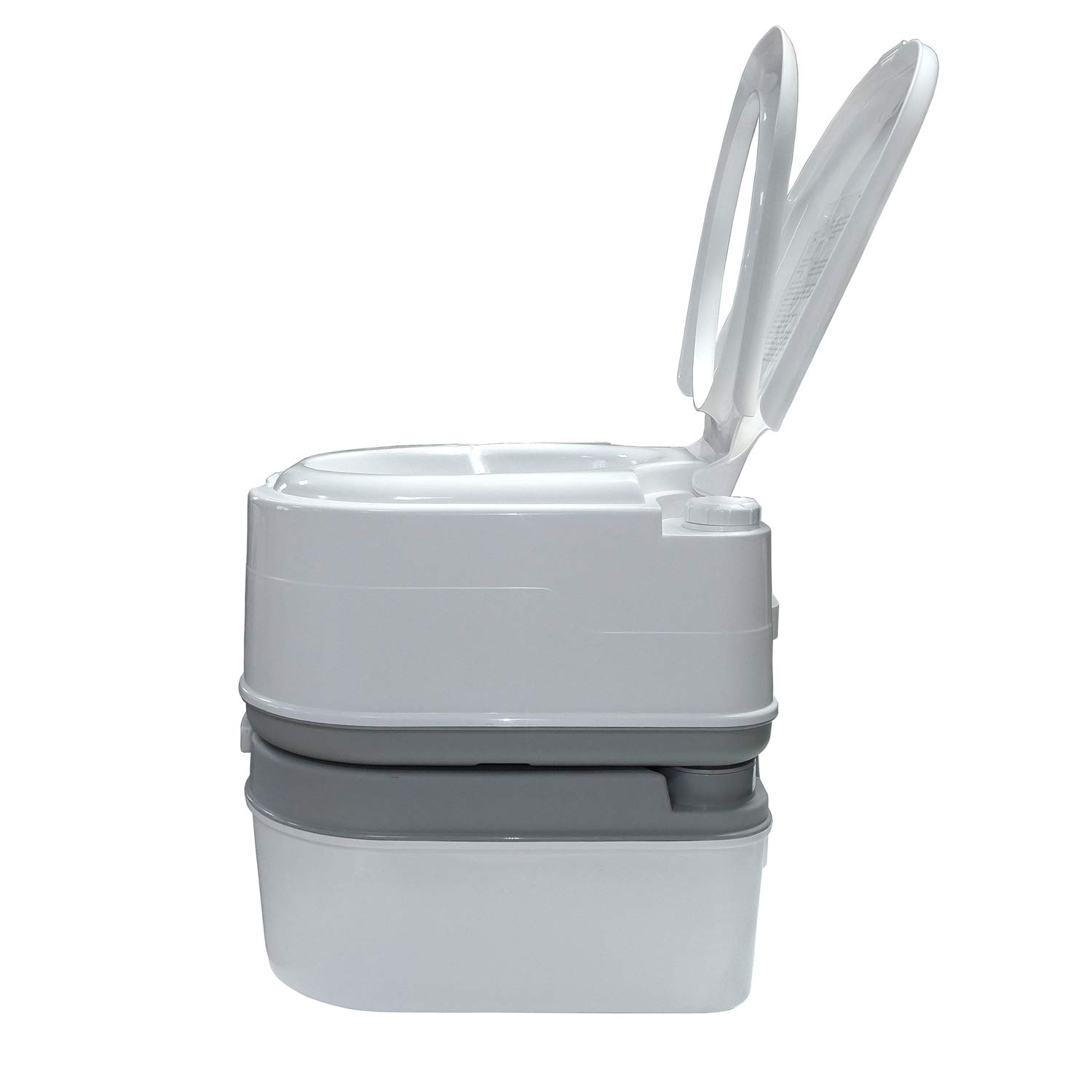 HTTMT 6.3 Gallon (24L) Portable Camping Toilet with Piston Pump Flush System - Lightweight & Odor-Free for RV, Boat, Travel & Outdoor Adventures [ET-TOILET002-24L] | Perfect for Camping Trips, Road Trips, Emergency Preparedness & Off-Grid Living