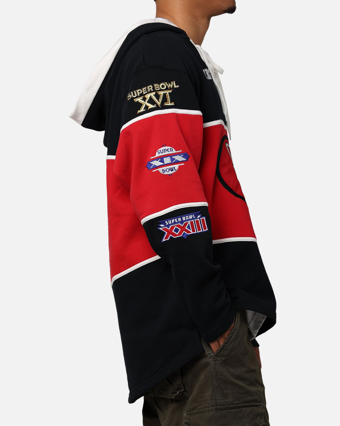 47 Brand San Francisco 49ers Super Bowl Gridiron Lacer Hoodie - Jet Black NFL Fan Apparel for Men & Women - Perfect for Game Day, Tailgating, and Football Season