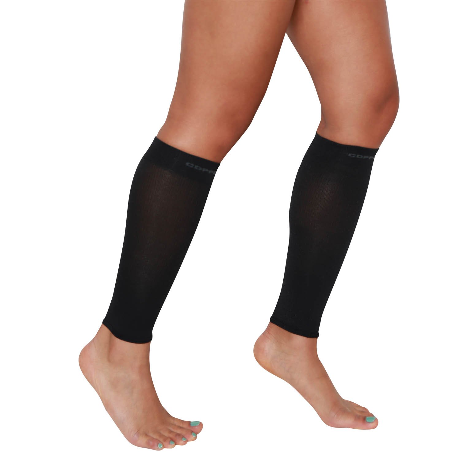 PureCompression Copper Infused Running Leg Sleeves - Compression Socks for Runners & Athletes - Improve Circulation & Recovery for Jogging, Gym Workouts & Sports Performance
