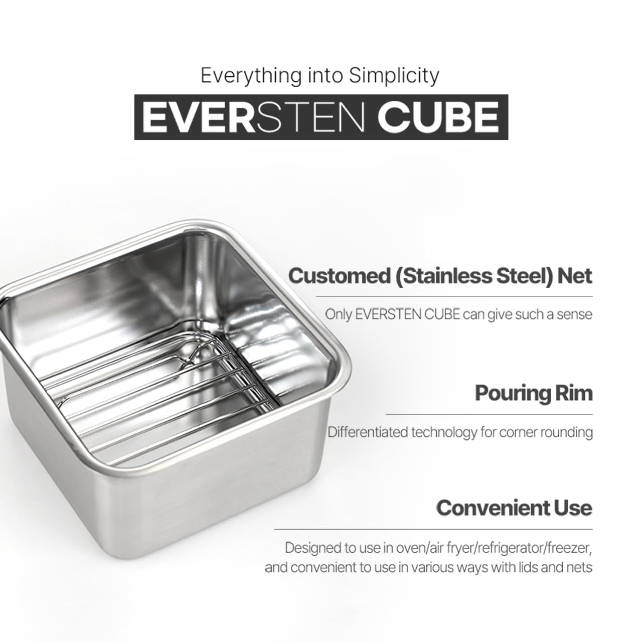 Premium 3-Piece Stainless Steel Food Storage Containers Set with Lids - Airtight, Dishwasher Safe & BPA-Free - Ideal for Meal Prep, Leftovers & Pantry Organization - Includes 3 Mesh Strainers for Kitchen Use