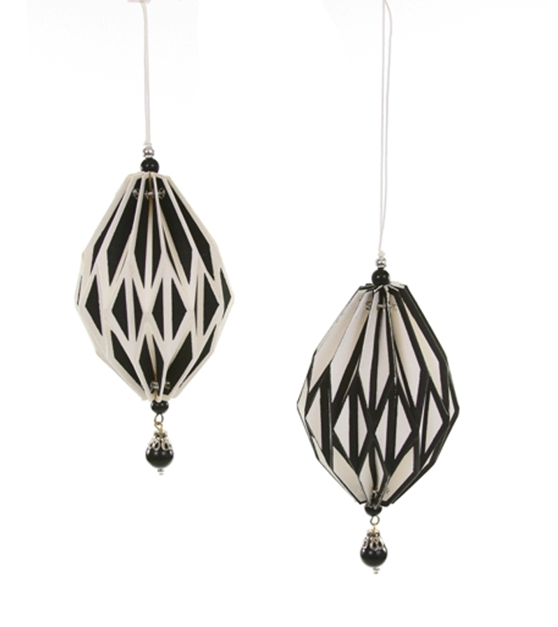 Black and White Geometric Paper Ornament by Cody Foster - Modern Home Decor for Christmas Tree, Wall Art & Gift Wrapping | Holiday Party & Wedding Decoration