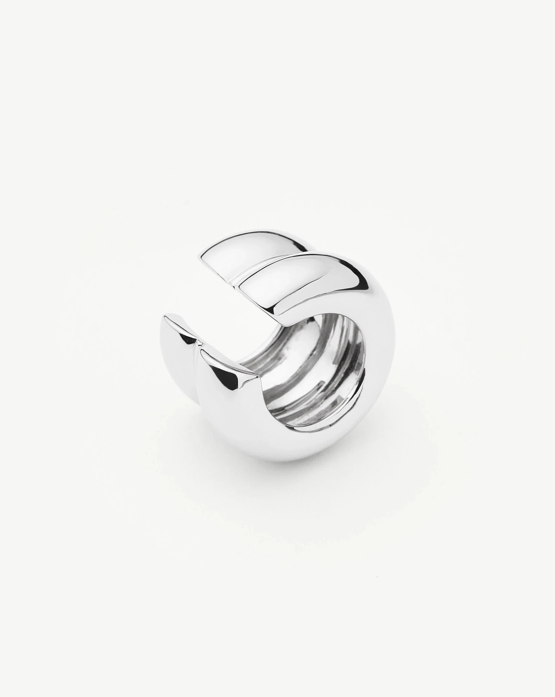 Stylish Silver Plated Sculptural Chubby Double Ear Cuff for Women | Trendy Boho Ear Cuff Jewelry | Perfect for Parties, Weddings & Everyday Wear