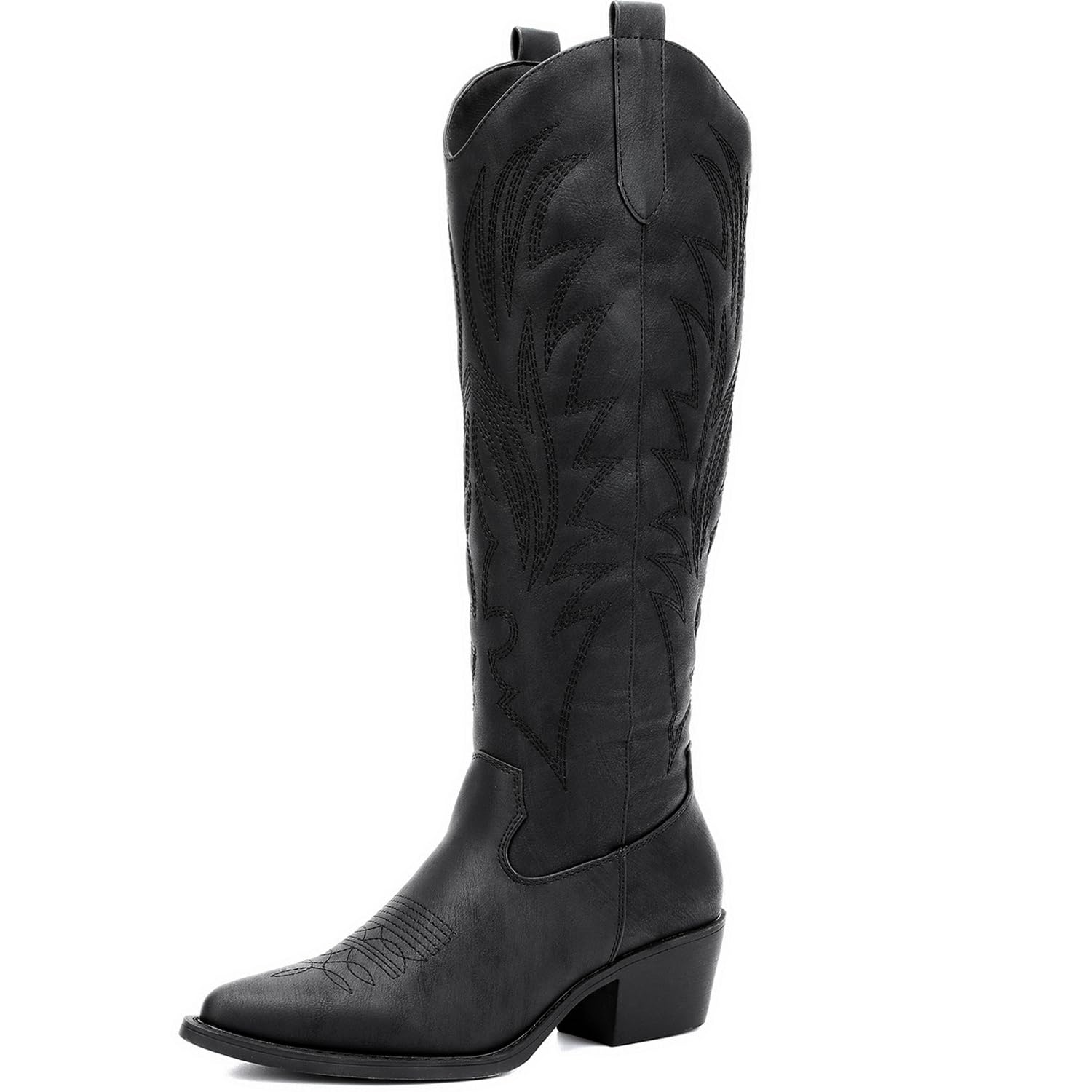 GLOBALWIN Women's Western Cowboy Cowgirl Embroidered Knee High Boots - Stylish Country Riding Boots for Rodeo, Line Dancing & Western Fashion