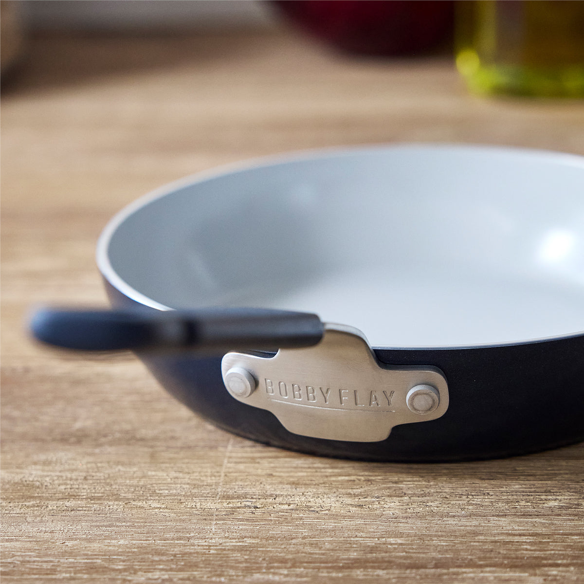 Bobby Flay by GreenPan Professional Ceramic Nonstick 8-Inch Frypan Skillet | Oxford Blue Non-Toxic Cookware | Perfect for Sautéing, Frying & Everyday Cooking