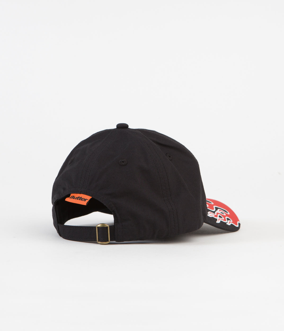 Butter Goods Flame Cap - Black Snapback Hat for Men & Women | Stylish Streetwear Accessory for Urban Fashion & Outdoor Activities