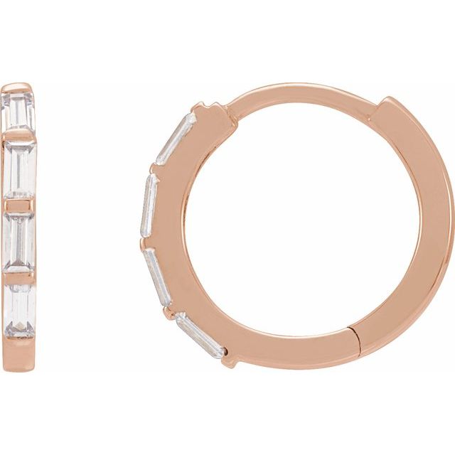 14K Gold 1/3 CTW Lab Grown Diamond Hoop Earrings for Women - Elegant Everyday & Special Occasion Jewelry Gift