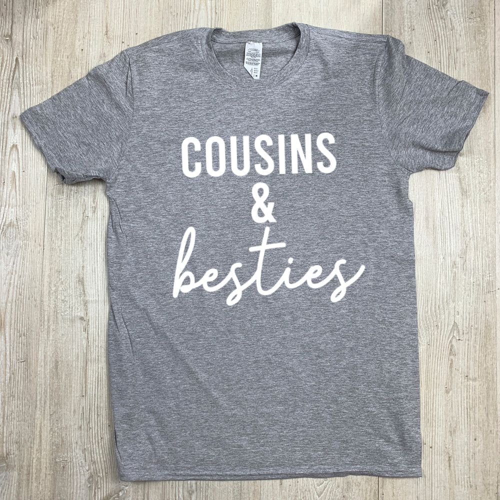 Cousins & Besties Matching T-Shirts - Fun Friendship Outfits for Family & Friends - Perfect for Parties, Reunions, and Special Occasions