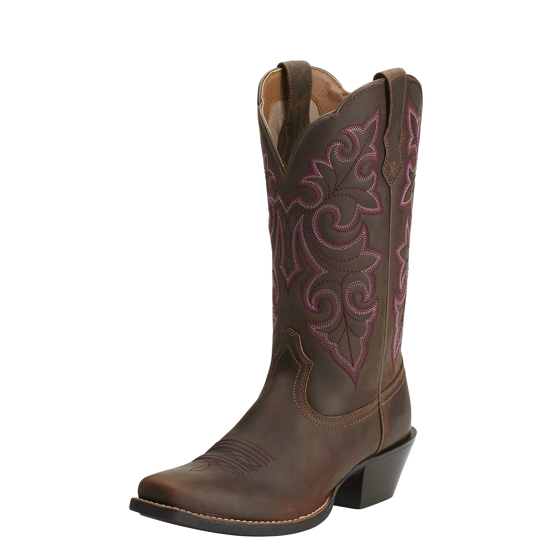 Ariat Women's Round Up Square Toe Western Boots - Comfortable Cowgirl Boots for Riding, Work & Country Fashion | Durable Leather Western Boots for Women