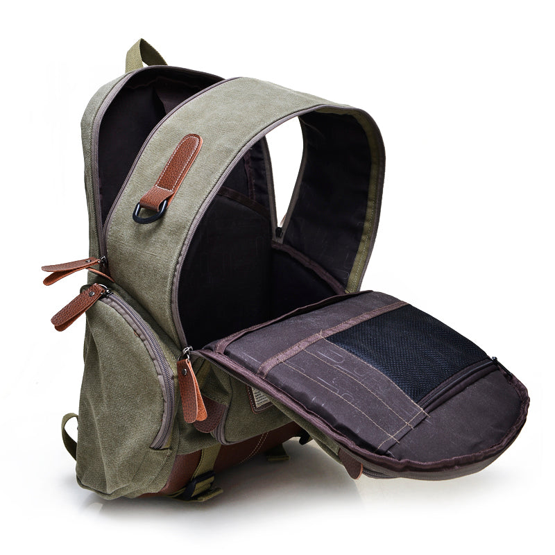 Durable 16-Inch Canvas Laptop Backpack for Travel & Work | Water-Resistant College School Backpack | Perfect for Commuting, Business Trips & Daily Use