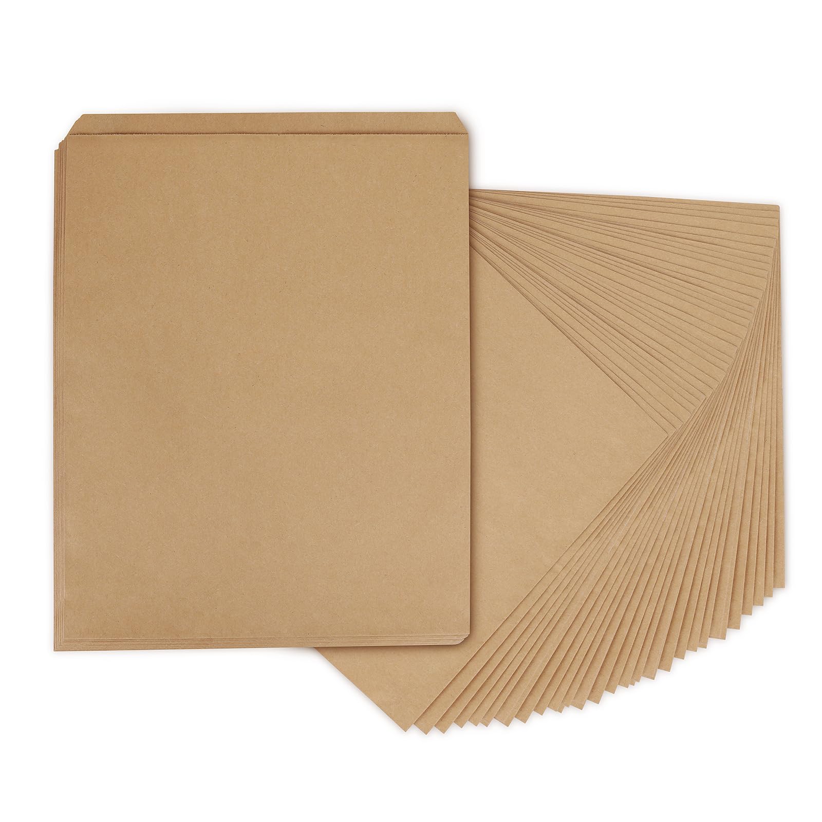 BagDream 10x13 Inch Flat Kraft Paper Bags - 100 Pack Eco-Friendly Brown Gift Bags for Small Business, Packaging, Wrapping, Crafts, Greeting Cards & Prints | Perfect for Retail Stores, Weddings, Parties & Handmade Gifts