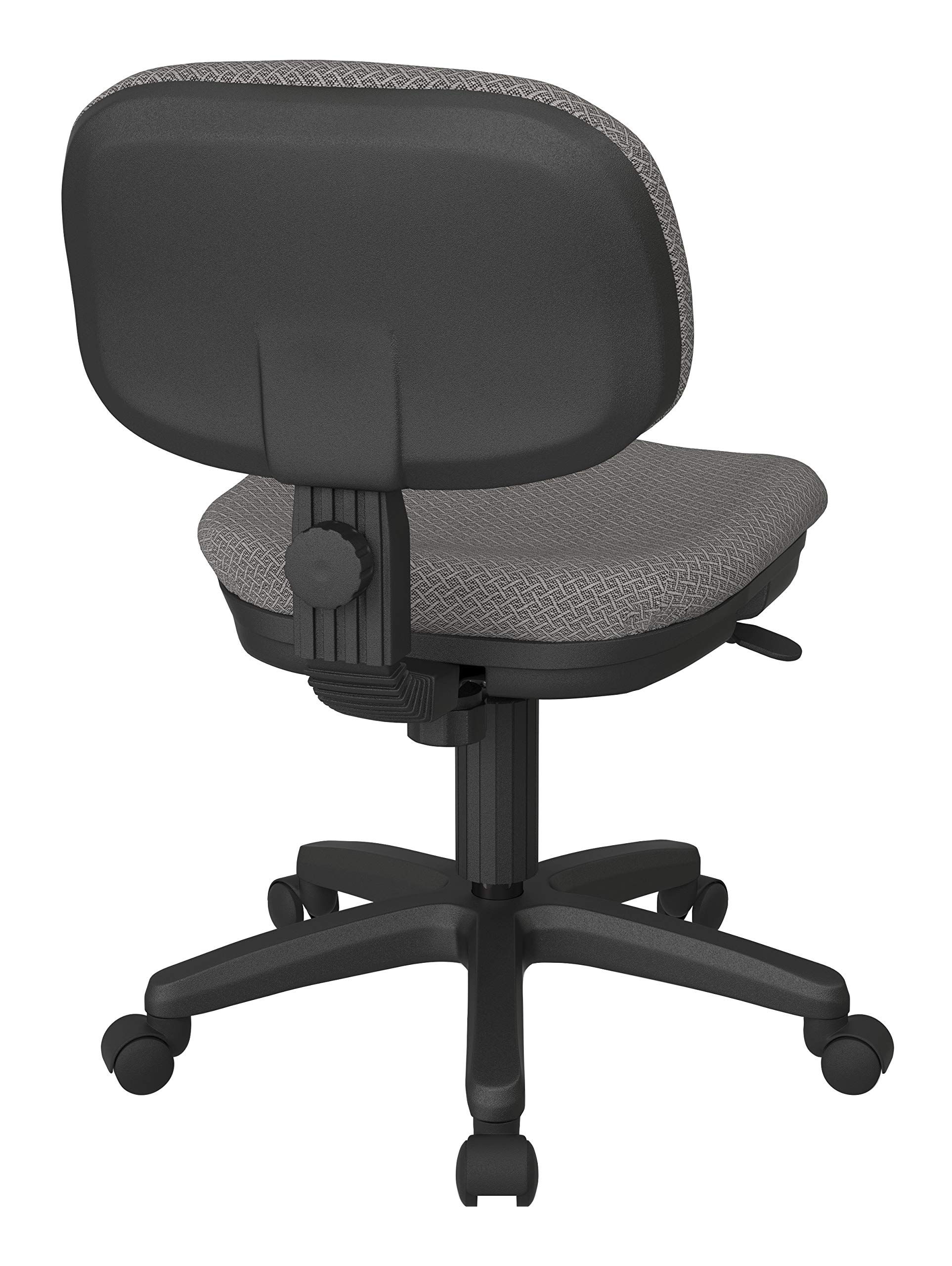 Office Star SC Series Adjustable Ergonomic Office Chair with Padded Foam Seat & Back - Interlink Flint Fabric - Perfect for Home Office, Computer Desk & Workspace