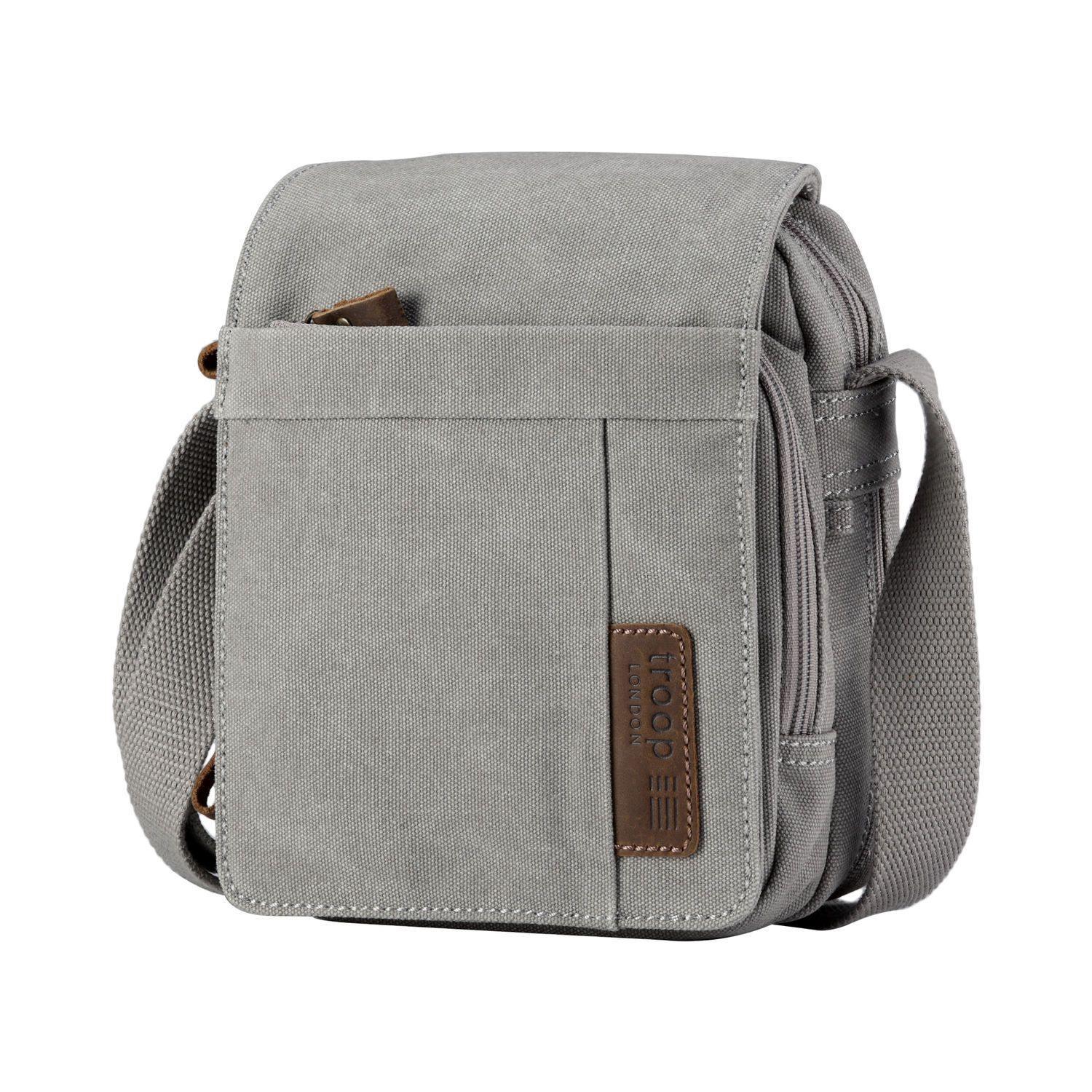Troop London Classic Canvas Crossbody Bag for Men & Women - Stylish & Durable Messenger Bag for Travel, Work & Everyday Use