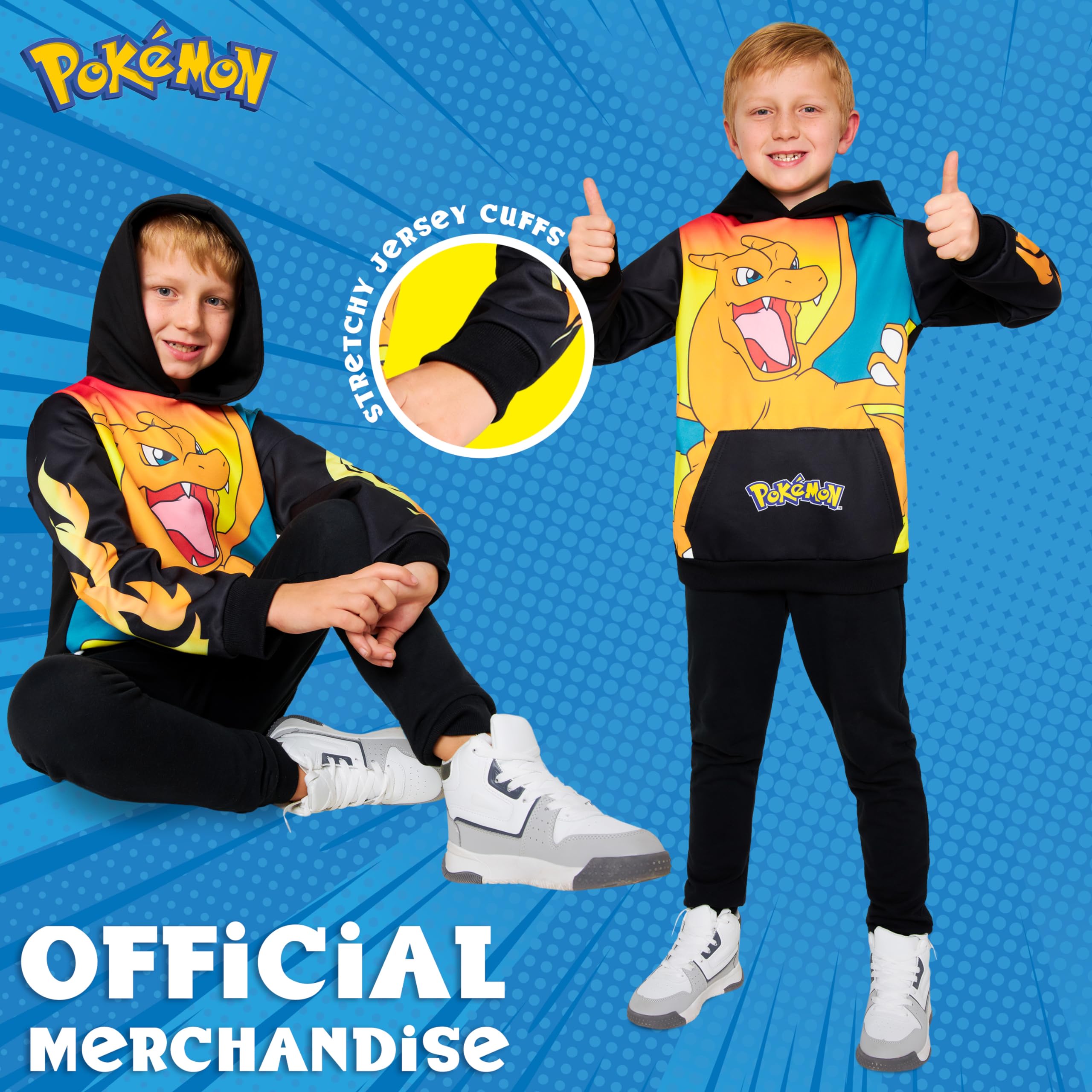 **Pokemon Hoodie for Boys & Teens - Pikachu Anime Hooded Sweatshirt | Warm & Cozy Pullover for Casual Wear, Gaming & Outdoor Activities**