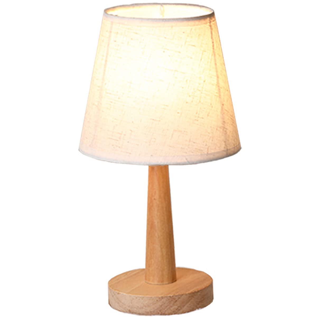 Nordic Linen Table Lamp - USB Powered LED Night Light with Warm White Light, Eye-Caring Bedside Lamp for Bedroom, Living Room, Nursery & Office Decor | Perfect for Reading, Relaxation & Creating Cozy Ambiance