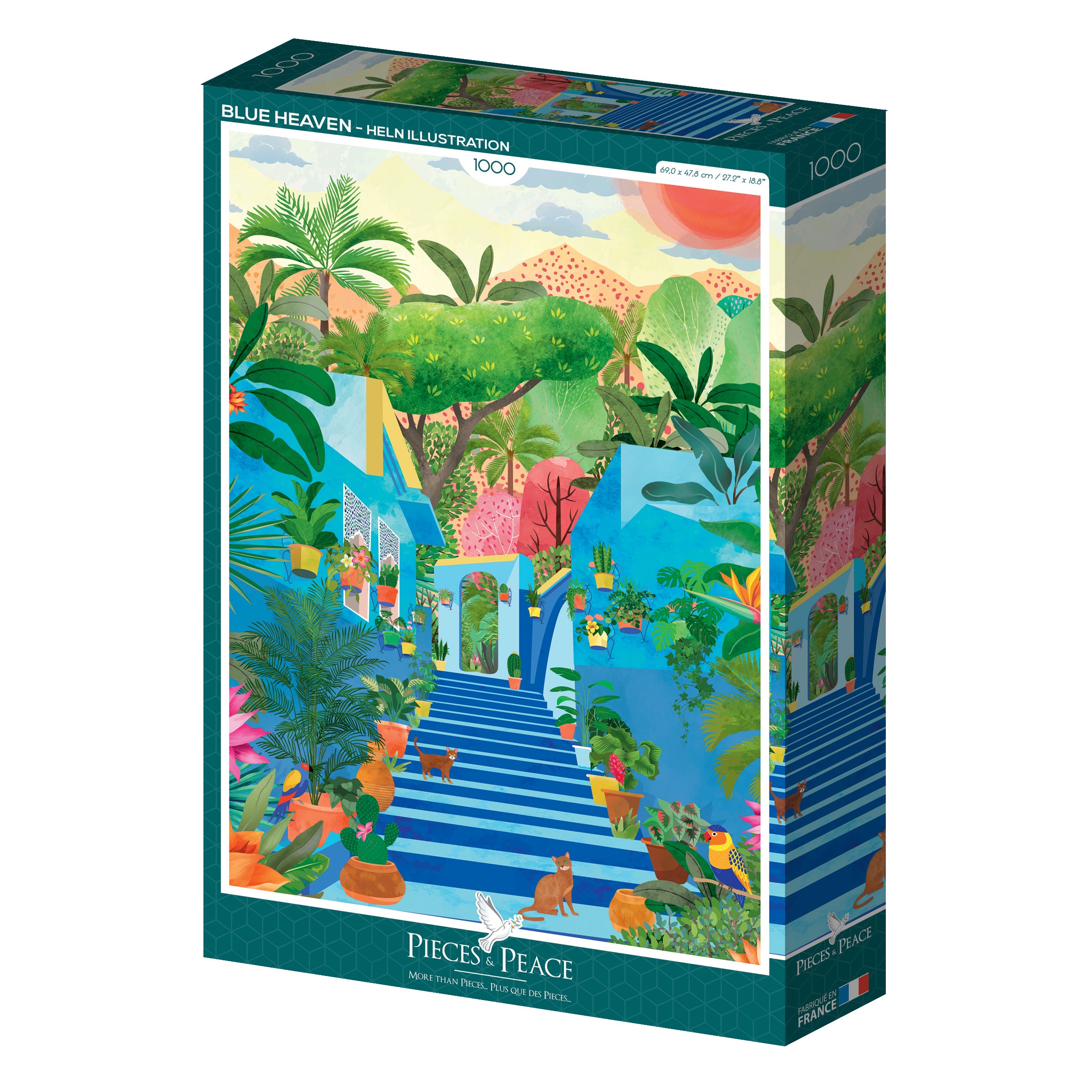 Blue Heaven 1,000 Piece Jigsaw Puzzle for Adults - Stunning Landscape Art Puzzle - Perfect for Family Game Night, Stress Relief & Home Decor