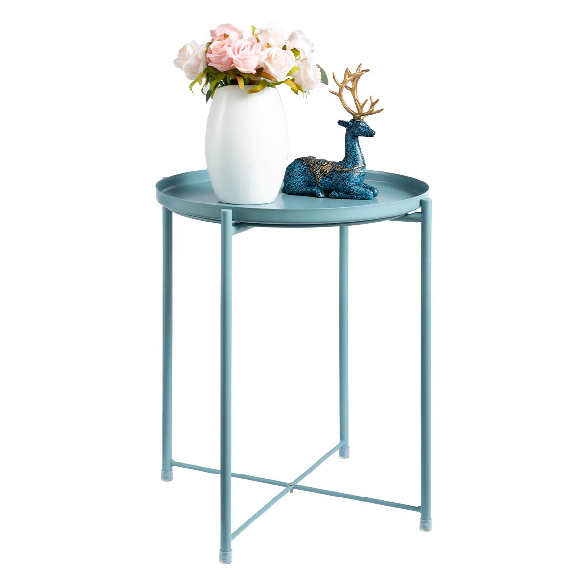 HollyHOME Metal Tray End Table - 20.28
