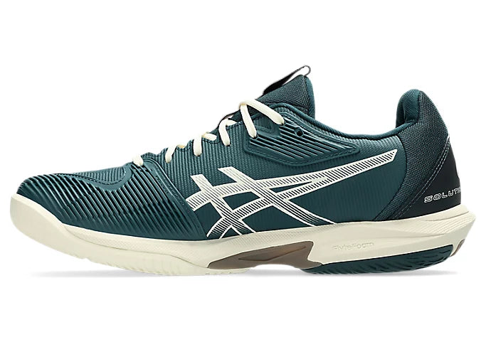 ASICS Men's Solution Speed FF 3 Tennis Shoes - Saxon Green/Birch | Lightweight Performance Court Shoes for Competitive Play & Training