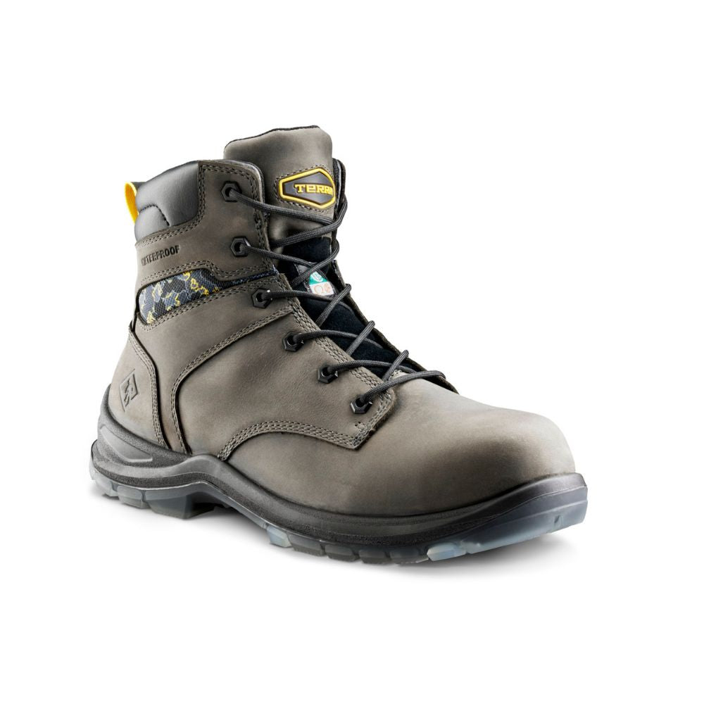Terra Byrne Unisex 6 Inch Waterproof Composite Toe Work Boots TR0A839BGYX - Grey | Slip Resistant Safety Shoes for Construction, Warehouse & Outdoor Work