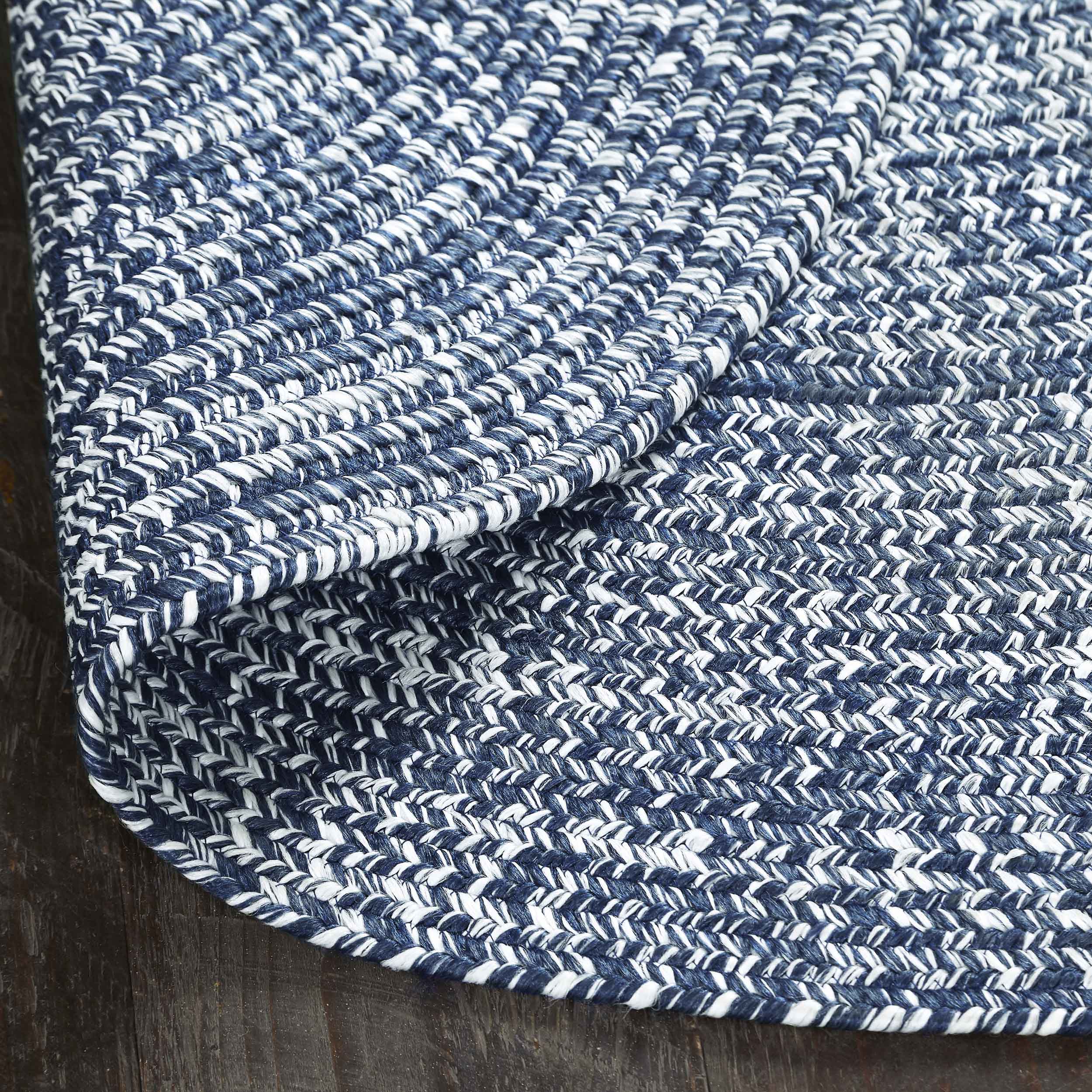 Reversible Braided Area Rug - Non-Slip Two Tone Indoor/Outdoor Rug for Living Room, Bedroom, Patio - Soft & Durable Home Decor