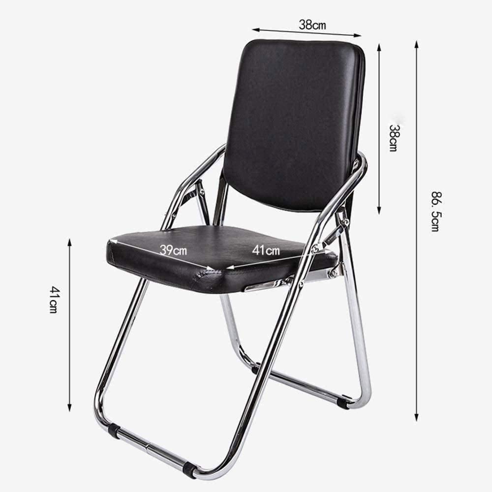 DFHBFG Folding Chair - Portable Home Office Chair with Back Support, Study & Training Chair, Compact Computer Desk Chair, Space-Saving Dining Stool for Small Spaces | Perfect for Home Office, Dorm Room, Camping & Outdoor Events
