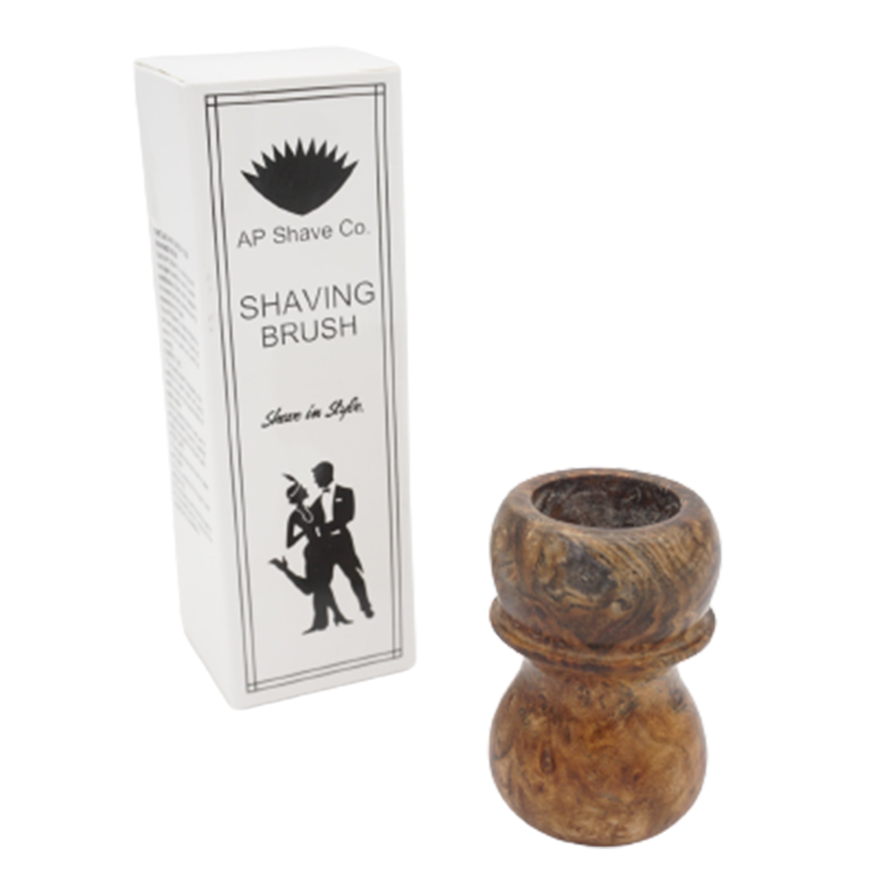 Premium Stabilized Elm Burl Wood Handmade Shaving Brush Handle - Fits 24mm & 26mm Knots - Perfect for Wet Shaving, Grooming Kits & Luxury Men's Gifts