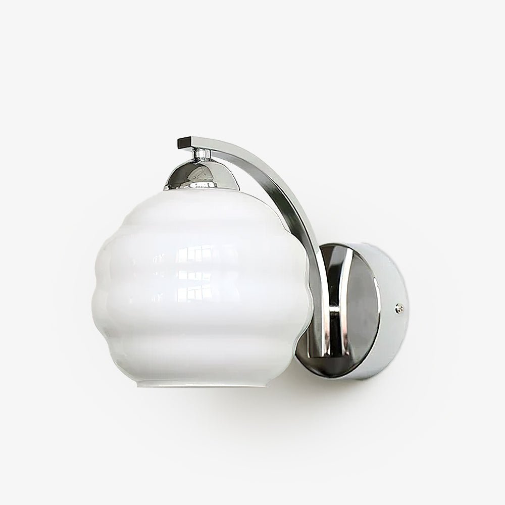 Art Deco Vintage Wall Lamp - Antique Brass Sconce with Glass Shade for Living Room, Bedroom & Hallway Lighting