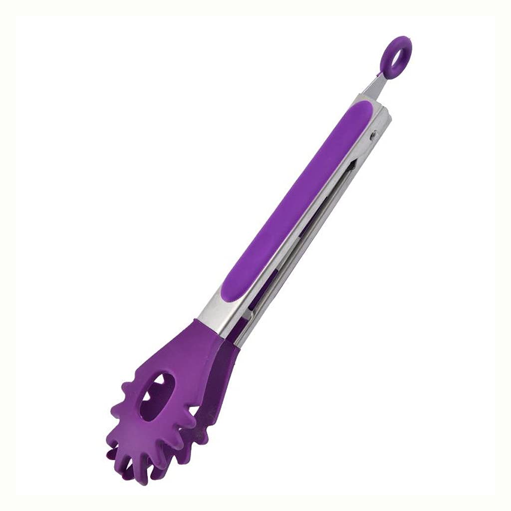 Premium 1-Piece Food Grade Silicone Kitchen Tongs - Heat Resistant, Non-Slip Serving Utensil for Noodles, Salad, BBQ & Cooking | Ideal for Restaurants, Home Kitchens & Outdoor Grilling