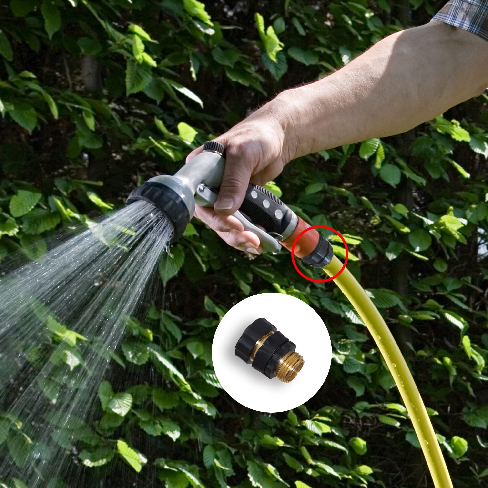 Hourleey 3/4 Inch Garden Hose Quick Connector Set (4 Pack) - Perfect for Outdoor Watering