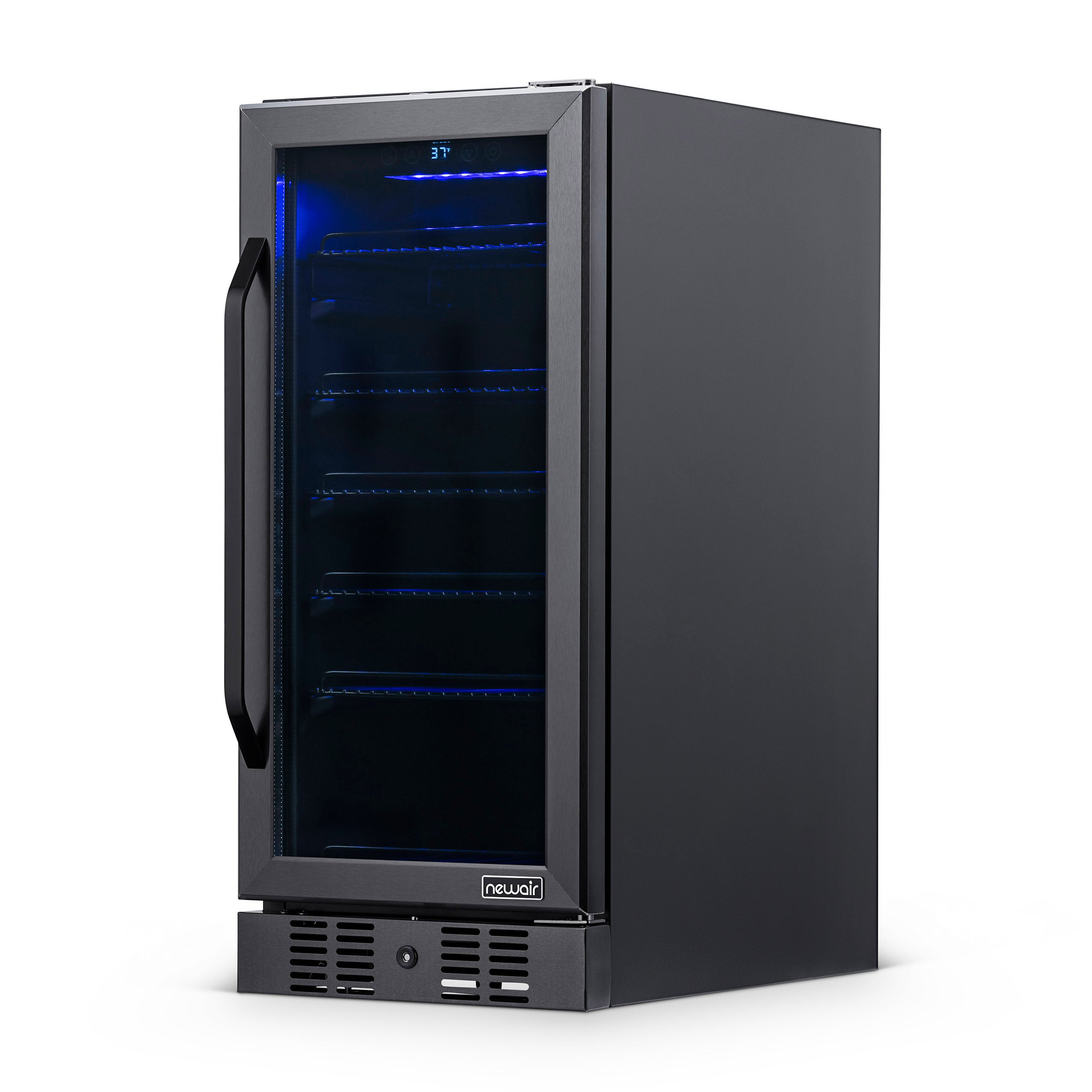 Newair® 96 Can Built-In Black Beverage Refrigerator - Perfect for Home Bars, Offices, and Entertaining Spaces