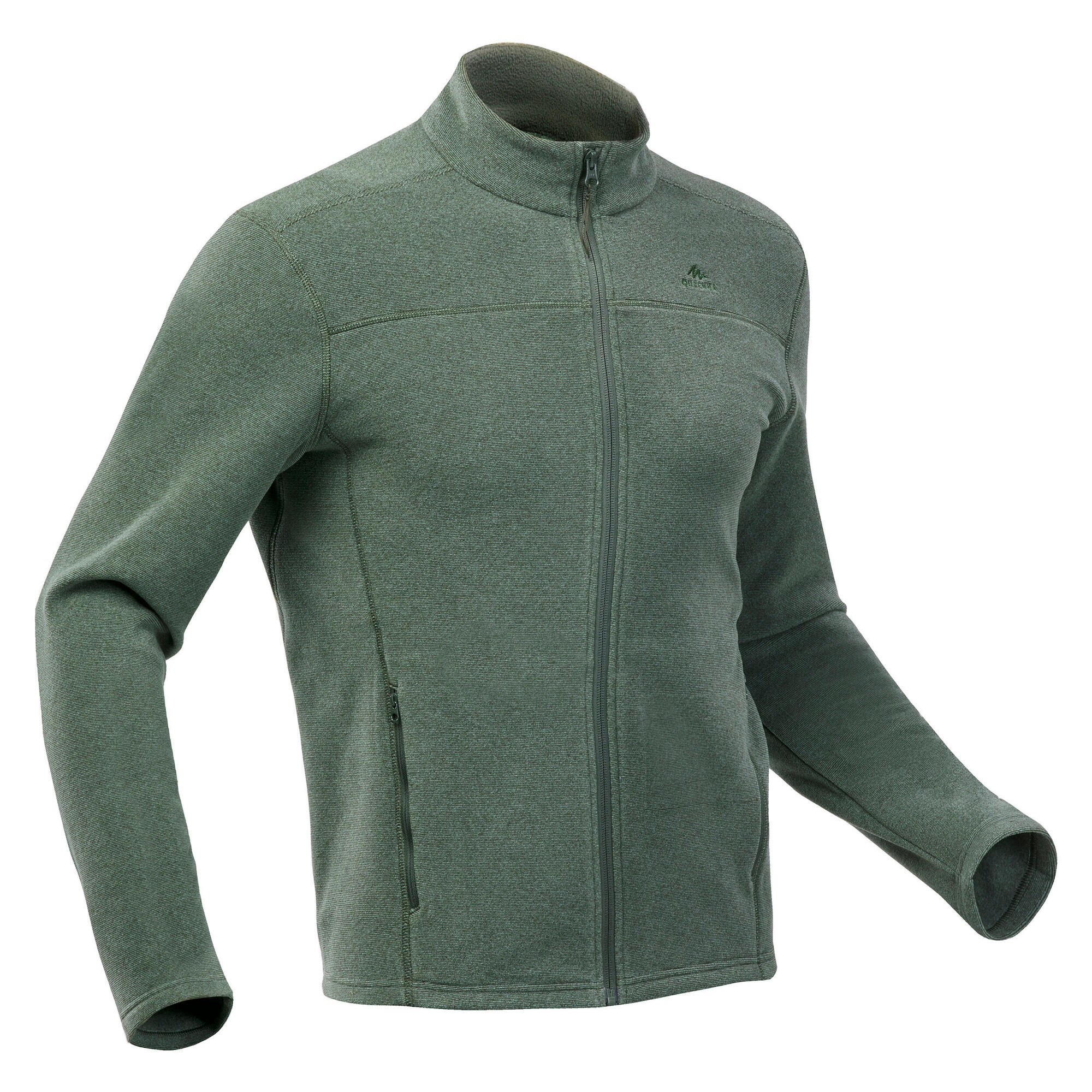 Quechua Men's MH120 Lightweight Fleece Hiking Jacket - Warm Outdoor Winter Coat for Camping, Trekking & Mountain Climbing