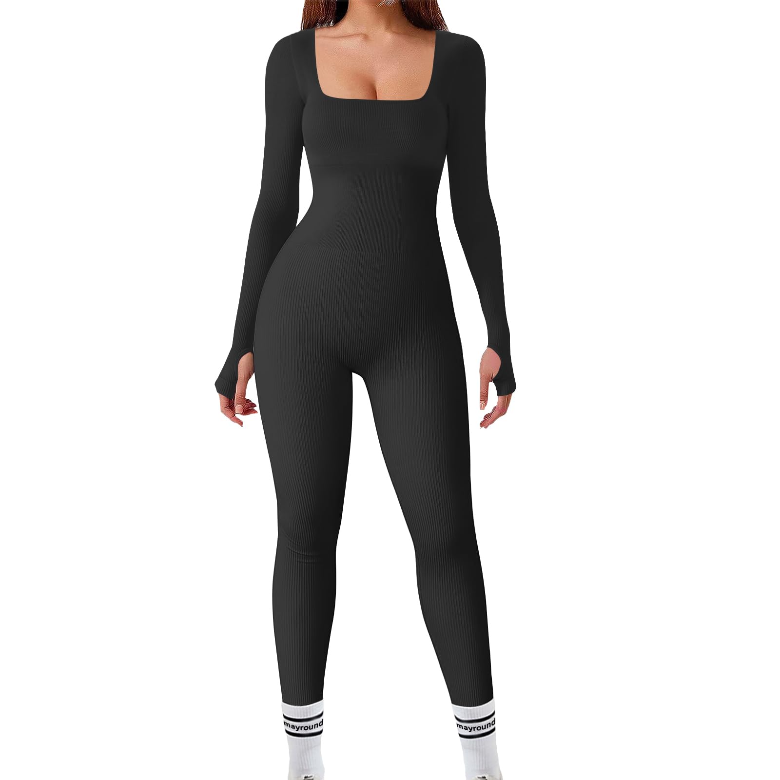 MAYROUND Women's Yoga Jumpsuit - Seamless Workout Romper for Gym & Yoga